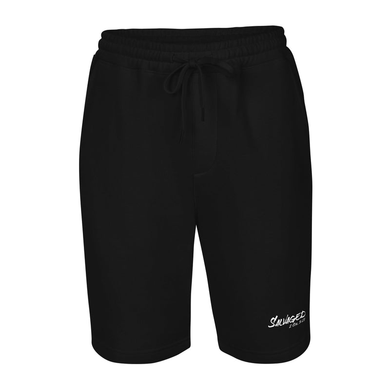 Broken font fleece shorts - Salvaged Clothing co.