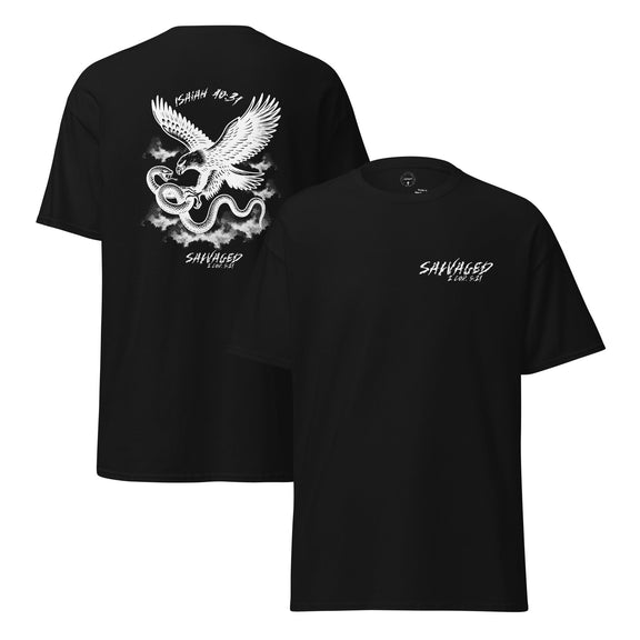 Isaiah 40:31 black tee - Salvaged Clothing co.