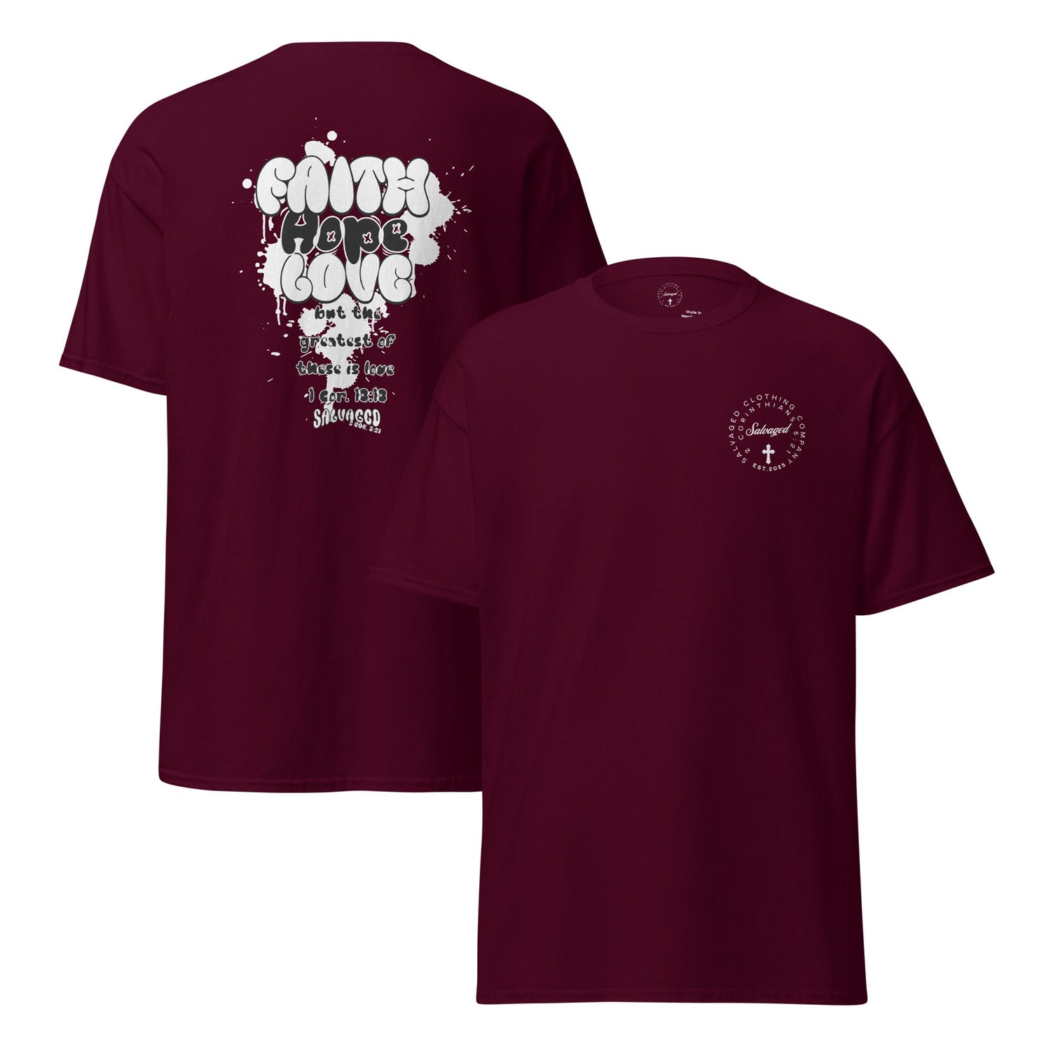 Faith Hope and Love tee - Salvaged Clothing co.