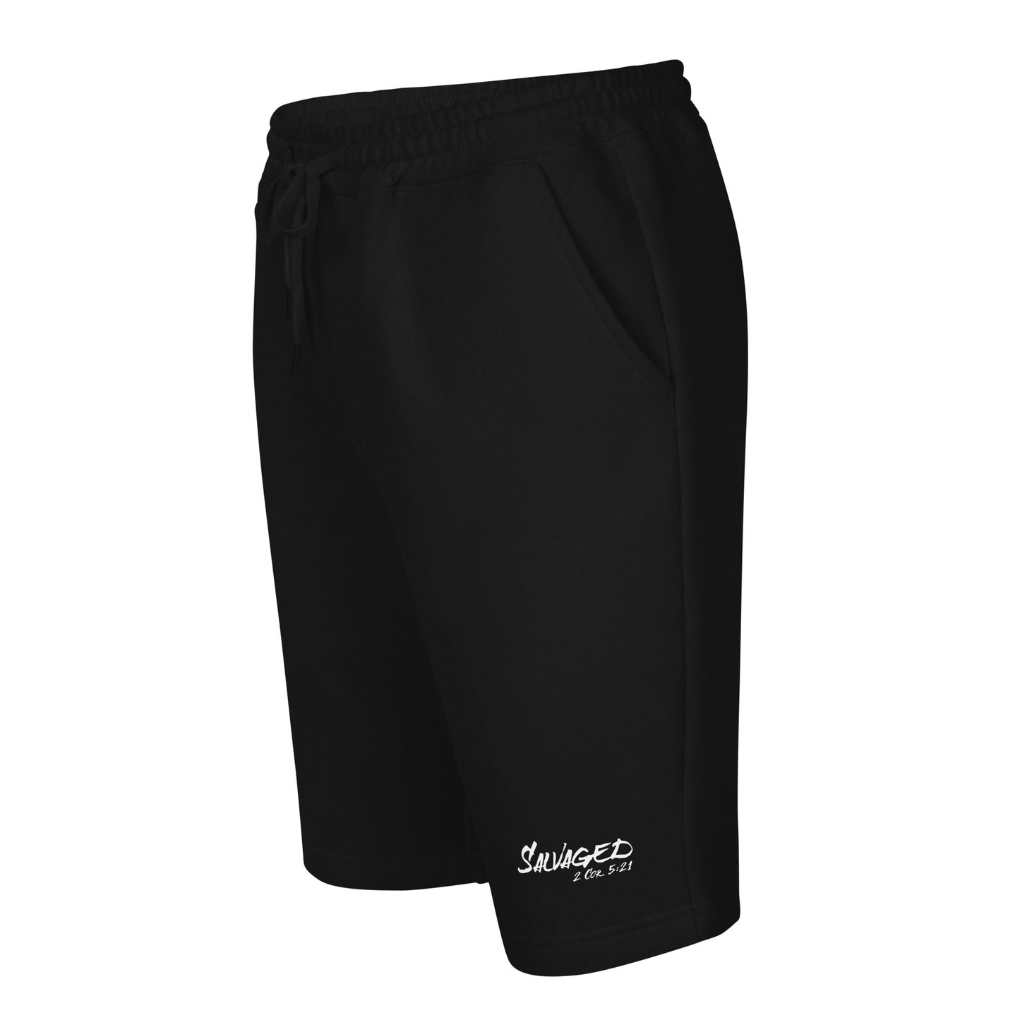 Broken font fleece shorts - Salvaged Clothing co.